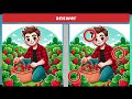 [Find the Differences] Video to train your brain!  Illustration of a girl on a rainy day