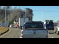 Truck ON FIRE Tanker at Logan M1 Highway 4 August