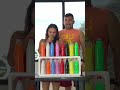 Only a bright mind can do it | bottle game, match the color #challenge #game #funny #ball #color