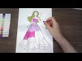 página para colorir página para colorir da princesa usando um lindo vestido rosa episódio 1