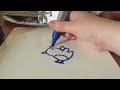 A time lapse draw a bird with mollie