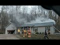 Newark FD m/a to Granville FD - Chatham Rd House Fire - Command View with audio - Dash Cam