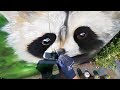 This is how I paint a racoon on a public electric box