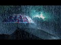 Goodbye Stress to Sleep Instantly with Heavy Pouring Rain & Powerful Thunder at Night | White Noise