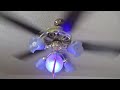 Air Cool PFV ceiling fan with Non-original blades & blue light-bulb