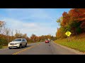 [4K]Beautiful Peak Foliage Scenic Drive:  From Troy New York to Grafton Lakes State Park Via Route 7