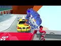 Fire Truck Frank Helps Taxi | Monster Truck was Eaten by an Alien | Wheel City Heroes - 1:05 minutes