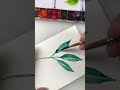 Painting Watercolor Leaves with a Dagger Brush
