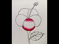 How to draw a China Rose easy/Hibiscus flower drawing step by step for beginners