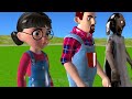 Scary Teacher 3D vs Squid Game Long Leg vs Mini Girl Wooden Saw Unicycling 5 Times Challenge