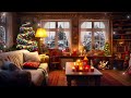 Instrumental Christmas Music with Cracking Fireplace - Cozy Christmas Ambience, Christmas Carols