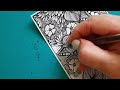 Abstract Drawing /Floral Doodling/ Artzentangle/ Meditative Drawing /Healing Nightingale Singing