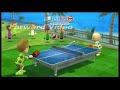 Playing the Slipper Miis in Table Tennis (Wii Sports Resort)