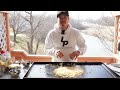 KING CRAB FRIED RICE RECIPE ON A FLAT TOP GRIDDLE