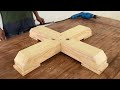 Professional And Creative Woodworking // Create A Unique Table From Colorful Pieces Of Wood