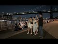 NYC LIVE Night Walk: Dumbo to FiDi via Brooklyn Bridge Summer July 2024 Brooklyn to Manhattan