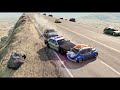 BeamNG Drive - Cars vs Angry Police Car #20 (RoadRage)