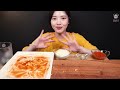 SUB)Crispy Cheeseballs With Spicy Buldak Noodles Mukbang Asmr