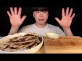 SUB) black bean glass noodles & fried shrimp, cheese stick korean mukbang asmr