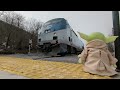 Baby Yoda waiting for Amtrak