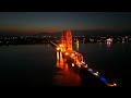 国指定重要文化財 Japan's National Important Cultural Property 光をまとう佐賀昇降橋The Saga Lift Bridge bathed in light