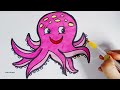 How to draw Octopus step by step | Octopus drawing for kids | easy drawing for kids
