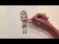 Drawing a cute hoodie girl | Satisfying Drawing | Drawing with Froggy Fan