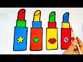 Lipstick drawing painting,colouring | easy acrylic painting for kids | Art and Learn