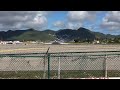 Air France Airbus A340 landing in Sint Maarten Princess Juliana Airport SXM HD