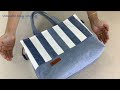how to sew denim tote bag with zipper from old jeans ,sewing diy denim tote bag with zipper tutorial