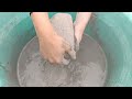 ASMR:🎉Sand Cement slabs Shave /Carving & Crumble in lots of water with creamy paste play🤤