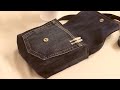 DIY No Zipper Square Flap Over Denim Crossbody Bag Out of Old Jeans | Bag Tutorial | Upcycle Craft