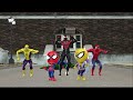 Team 5 Superhero Spiderman Rescue Baby Spider-man Attack Venom vs Joker, Hulk, Ironman, batman Story