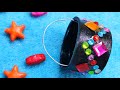 How to make easy miniature Halloween candy bucket for Barbie Dolls | Craft Video 23