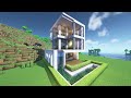 ⛏️ Minecraft Tutorial :: 🏡 Luxurious Modern House for Survival [마인크래프트 고급스러운 야생 모던하우스 집짓기 건축강좌]