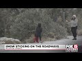 Snowy conditions near Las Vegas call for safe driving