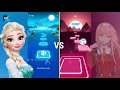 Tiles Hop - Elsa Let It Go Frozen VS Phao 2 Phut Hon Tik Tok Song. V Gamer