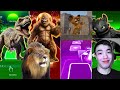 🦖 Jurassic World vs The Monkey vs The Lion King vs Your Dragon | Coffin Dance 🪩