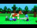 Lego Minecraft NOOB vs PRO - Water Slide Challenge Animation