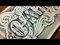 California Custom Chicano Fancy Script Tattoo Style Letters