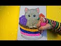 Coloring Cute Cat 😸 Coloring pages #cutecat #coloring #kidsvideo