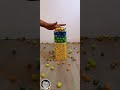 TOWER OF SWEETS REVERSE VIDEO ASMR SKITTLES AND SWEET BALLS #asmr #entertaining #sweet #reverse #fun