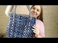 DENIM BAG BY OWN HANDS. WOVEN DENIM BAG