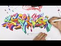 How To Draw 3D Graffiti Letters - Ohuhu 320 Bursh Marker Review