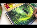 Studio Ghibli Painting / Cozy Art Video/ Kiki's Delivery Service/ Gouache Painting/ Paint with Me ✨🌱