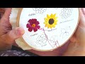 Stitching a realistic looking Cosmo flower with embroidery!