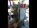 Hot dog vendor explains his cart and setup