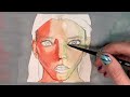 PAINT WITH ME \\ watercolor sketchbook painting of anya taylor-joy