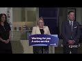 Ontario Health Minister Sylvia Jones speaks with reporters in Toronto – July 24, 2024