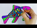 How to draw a Fish step by step | Fish drawing for kids | easy deawing